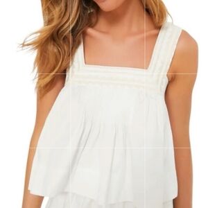 Tuckernuck Cream Square Neck Tank Top